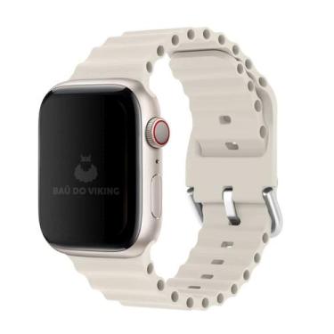 Imagem de Pulseira Silicone Oceano Fivela Compatível com Apple Watch - Baú do Vi