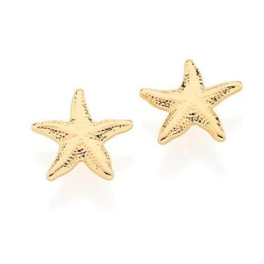 Imagem de Brincos banhado ouro 3x 24k 18k e 22k femininos pequenos estrela do ma