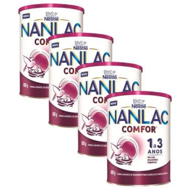 Imagem de Kit 4 Fórmula Infantil NANLAC Comfor 800g