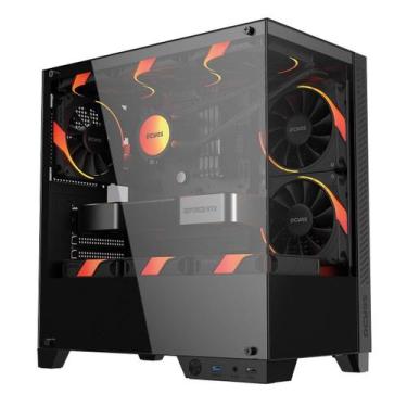Imagem de Gabinete Gamer Forcefield Twr Black Vulcan - Gfftwrbv - Pcyes