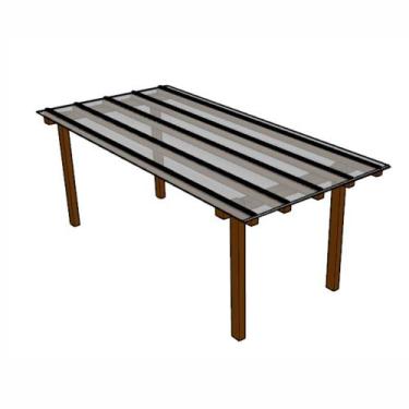 Imagem de Kit Policarbonato Cristal 4mm 2,00m x 6,00m - Perfis Naturais - RM Pol