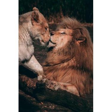 Imagem de 6 Quebra-Cabeça Cognitivo Idosos Animais Selvagens - Coleção TEA e Amo
