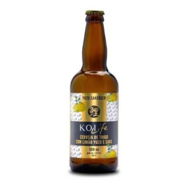 Imagem de Cerveja de trigo com limão yuzu e sake koi life sakebeer laranja 500ml