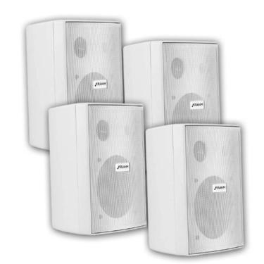 Imagem de 2 Pares Caixa Som Ambiente Frahm Ps200 Branco 30w C/ Suporte - Fornece