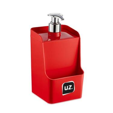 Imagem de Porta Detergente Slim Com Suporte Para Esponja 500ml - UZ, Vermelho