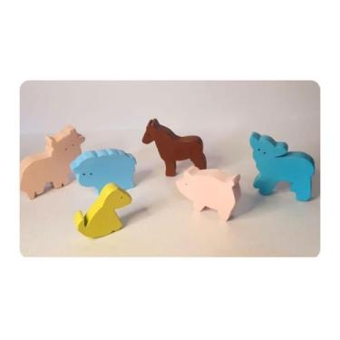 Imagem de Fazendinha lacerda- brinquedo de madeira- o brincar é natural