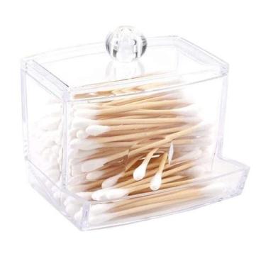 Imagem de Organizador Porta Cotonete em Plástico PP p/ Pia Banheiro - Equipe