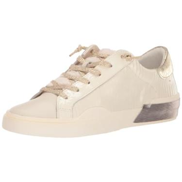 Imagem de Dolce Vita Tênis feminino de pelúcia Zina, Couro fatiado branco, 35