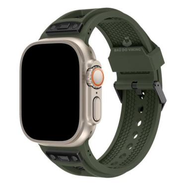 Imagem de Pulseira Silicone Robusta Web Compatível com Watch Ultra - Baú do Viki