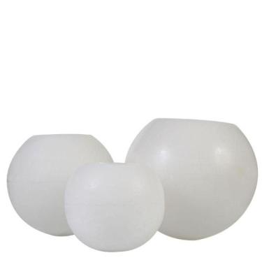 Imagem de Conjunto de Vela Luminária Bola Branca - Candella, Laranja
