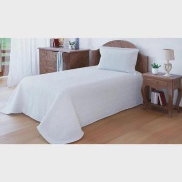 Imagem de Cobre Leito Colcha Branca Kit Classic Versatil Casal Queen - Tapete Ma