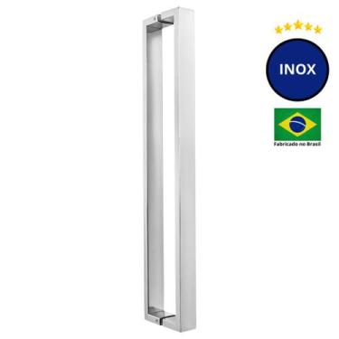Imagem de Puxador Porta de Madeira ou Vidro 4cm x 1,5cm Inox - Polido - Loja da 