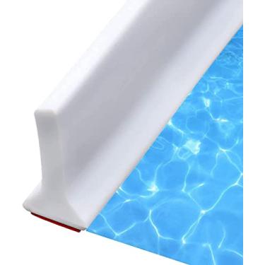 Imagem de Protetor de água de chuveiro dobrável, proteção contra respingos de água, barreira de barragem, limite de chuveiro para box de chuveiro, retentor de permanência seca para separação úmida e seca para