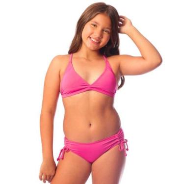 Imagem de Biquíni Infanto Juvenil Cortininha Rosa Cecí Moda Praia - Ceci Moda Pr