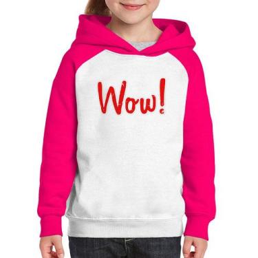 Imagem de Moletom Infantil Wow! - Foca na Moda, Branco, Rosa, 4