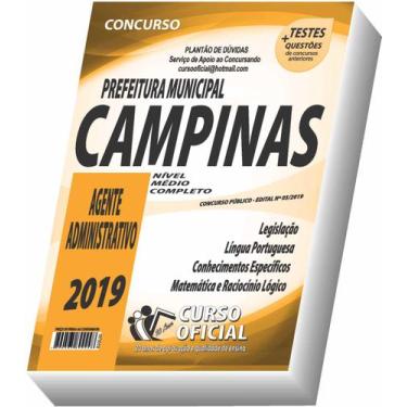 Imagem de Apostila Prefeitura de Campinas SP - Agente Administrativo - CURSO OFI