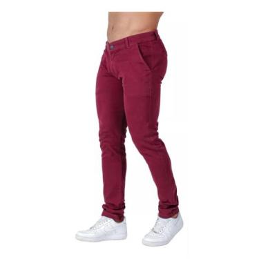 Imagem de calça masculina esporte com elastano slim - Diversas, Marsala, 40