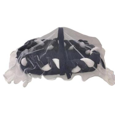 Imagem de Ninho Redutor de Berço Trança com Mosqueteiro Principe Marinho - baby