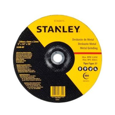 Imagem de Disco Abrasivo Corte Desbaste Metal 9x1/4x7/8 STA0415 Stanley, Unico