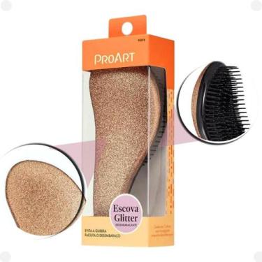 Imagem de Escova Desembaraçante Proart Dourado Glitter Eg01b