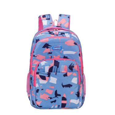 Imagem de Mochila escolar volta às aulas estampada - DESC, Azul claro