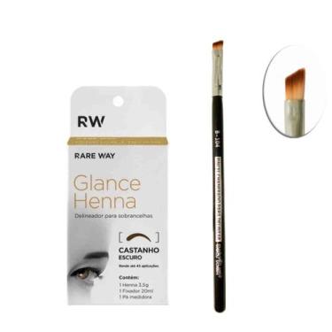Imagem de Kit Henna Glance Sobrancelha e Fixador 20ml com Pincel Profissional Ma