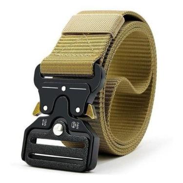 Imagem de Cinto Tático Militar Fivela De Metal Engate Rápido Guarnição - GN, Tan