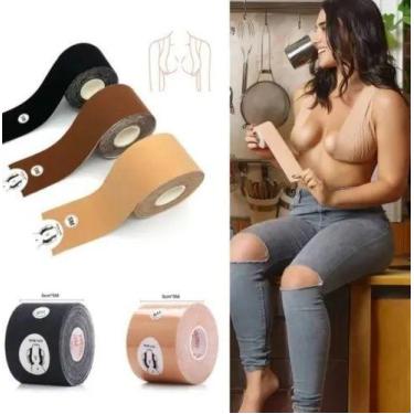 Imagem de Levanta Peito Adesivo Seios Sutiã Fita Push Up Invisível 3d - Boob Tap