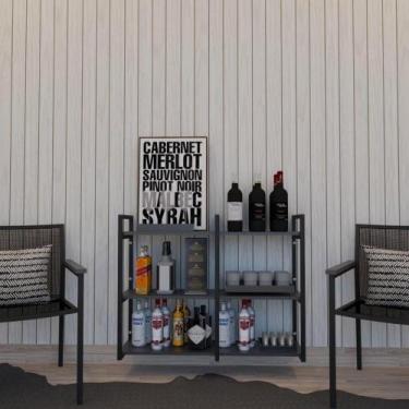 Imagem de Aparador para bebidas industrial aparador suspenso prateleira de pared