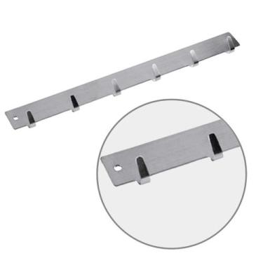 Imagem de Gancho Inox Multiuso Cabide Adesivo ou Parafuso De Parede - unyhome