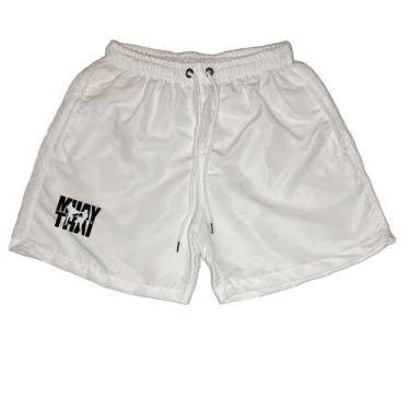 Imagem de Short Masculino Tactel Estampado Cordão Ajustável Muay Thay - Ragor, G
