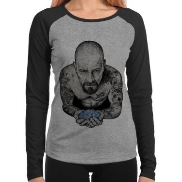 Imagem de Baby Look Raglan Walter White Tattoo Heisenberg Manga Longa - Foca na 