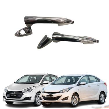 Imagem de Par Maçaneta Externa Dianteira Cromada Hb20 Hb20s Até 2019 [F103]