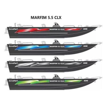 Imagem de Kit Adesivo Faixa Lancha Levefort Marfim 5.5 Clx - SPTS