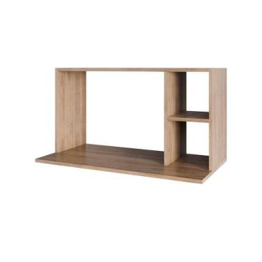 Imagem de Suporte Microondas Com 2 Nichos Em Mdp Suspenso Zain 80cm M12 - D'ross