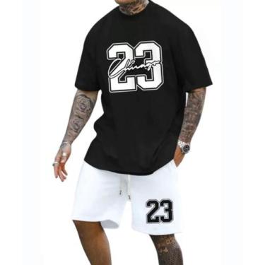 Imagem de Conjunto Camiseta Oversized Masculina + Bermuda Tactel Academia Chicag