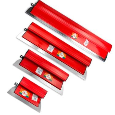 Imagem de Desempenadeira Massa Corrida Pintor Berox Aço Inox Lisa 25, 40, 60, 80cm Compel Flexível Kit Profissional