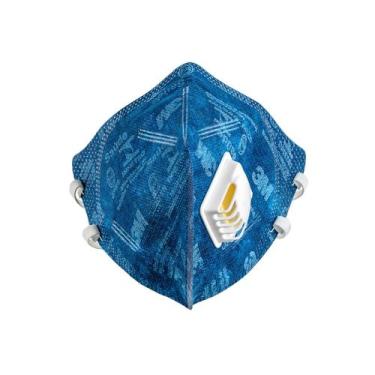 Imagem de Máscara Descartável Dobrável PFF-2 C/Válvula Azul 3M - 3M - EPI