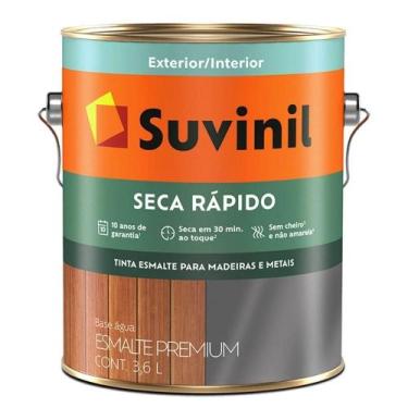 Imagem de Esmalte Acetinado Suvinil Base d'Água Cor e Proteção 3,6L, Branco