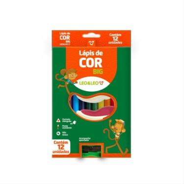 Imagem de Lapis De Cor Jumbo 12 Cores Com Apontador Leo E Leo - LEOeLEO