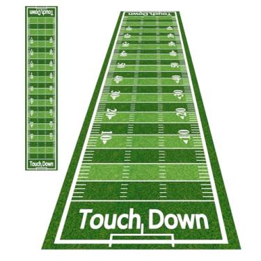 Imagem de MUNILAIL Tapete longo de 3 metros para decoração de festa de futebol americano para dia de jogo, artigos de festa de aniversário, corredores de mesa de futebol