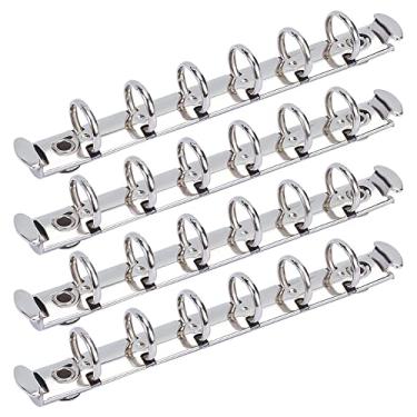 Imagem de beinkmake 4 peças de caderno A6 com mecanismo de fichário, 6 anéis, furos de 1,5 cm, folhas soltas de metal, pentes para fichário, planejador, pasta, planejador, acessórios