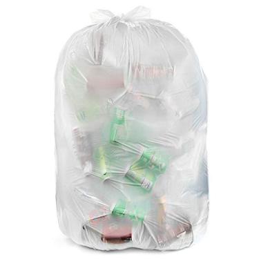 Imagem de Aluf Plastics Sacos de lixo transparentes de 7 a 10 galões - (pacote enorme com 500) - 61 cm x 58 cm - 1 MIL (equivalente) - Série CSR - Sacos de lixo transparentes para reciclagem, banheiro,