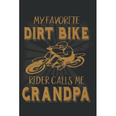 Imagem de Dirt Bike My Favorite Grandpa Family Motorcycle Pretty: Lined Journal Notebook with Memo Diary Subject Planner, 6x9 inches, 120 Pages