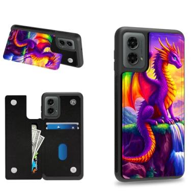 Imagem de Dikoer Capa carteira para Moto G Stylus 5G 2024 6,7 polegadas com compartimentos para cartão de crédito e proteção de silicone macio à prova de choque com compartimentos para cartão para Motorola Moto