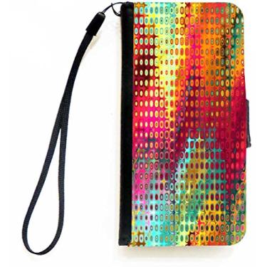 Imagem de Rikki Knight Capa tipo carteira flip com pontos vitrosos abstratos tropicais com aba magnética para Apple iPhone 5c