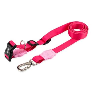 Imagem de Mood Pet Coleira Guia Mãos Livres Para Cães Cachorro Adestramento Passeio Porte Grande Médio Pequeno (Rose, P)