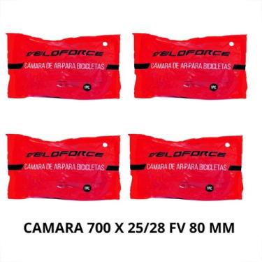 Imagem de Kit 4 Câmara Ar 700x25/28 80mm Bike Presta Veloforce Speed - VELOFORCE