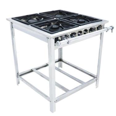 Imagem de Fogão Industrial 4 Bocas Inox Extra EI4 GLP Venâncio - VENANCIO