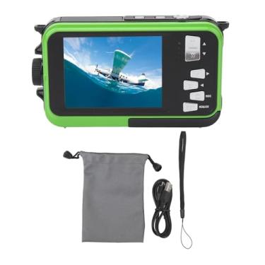 Imagem de Câmera Subaquática, Câmera Digital à Prova D'água de 48 MP 2.7K HD 16X Zoom Digital Câmera Compacta de Tela Dupla para Adolescentes, Estudantes, Idosos, Mergulho Com Snorkel